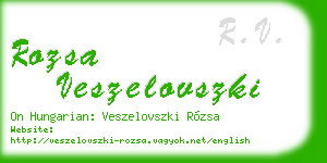 rozsa veszelovszki business card